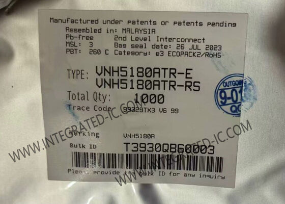 VNH5180ATR Integrierter Schaltkreis Chip Power MOSFET Parallelmotor Treiber