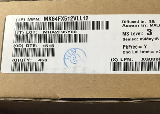 Chip MK64FX512VLL12 120MHz der integrierten Schaltung 32BIT ARM Cortex-M4 Mikroregler