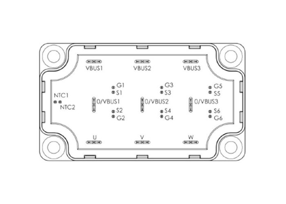 Automobil-getrennte Halbleiter-Module IGBT-Modul-MSCSM120TAM16CTPAG 728W