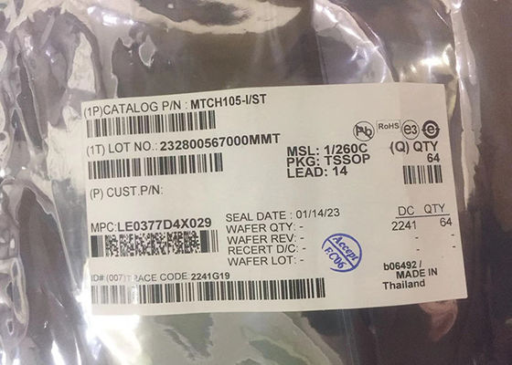 Integrierter Schaltkreislauf-Chip MTCH105-I/ST Kapazitive Berührungsknopfen 14-TSSOP