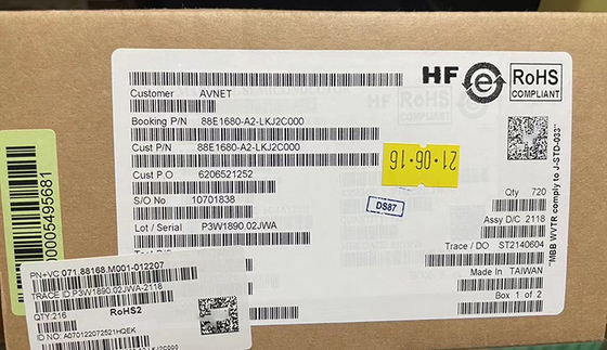 88E1680-A2-LKJ2C000 Energieeffizienter Ethernet-Transceiver mit acht Ports 10/100/1000Mbps