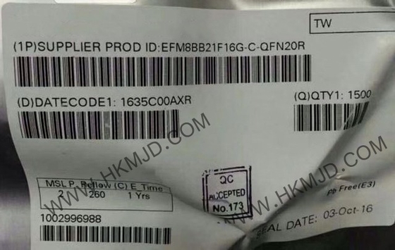 Mikrocontroller MCU EFM8BB21F16G-C-QFN20R 8-Bit 50MHz CIP-51 8051 Mikrocontroller IC 20-QFN