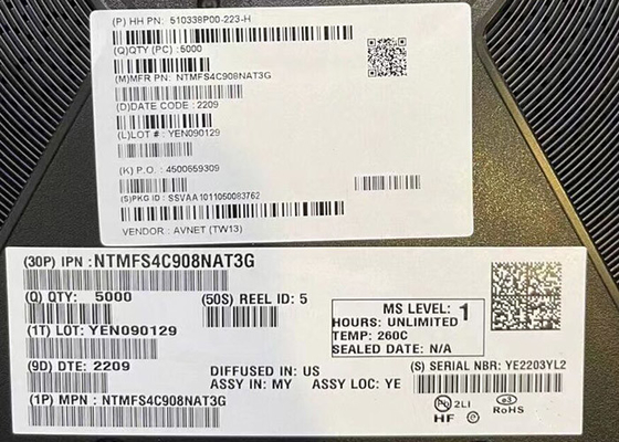 Integrierte Schaltkreis-Chips NTMFS4C908NAT3G Einzel-N-Kanal Leistungs-MOSFET-Transistoren