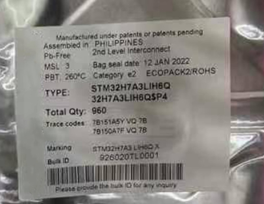 Des Mikroregler-MCU STM32H7A3LIH6Q 225TFBGA Chip Mikroregler-des Chip-280MHz IC