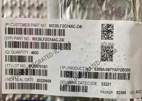 MX35LF2G14AC-Z4I Speicher-IC-Chip 2Gbit Serien-NAND-Flash-Speicher IC 3V Serien-NAND-Speicher