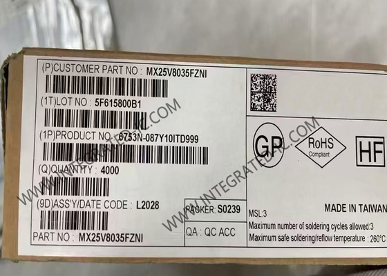MX25V8035FZNI Speicher-IC-Chip 2.3V bis 3.6V 8 Mbit NOR Blitzspeicher WSON-8