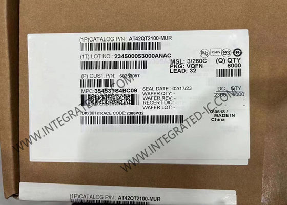 AT42QT2100-MUR Sensor IC 7 Kanal QTouch Touch Sensor IC VQFN-32 Paket