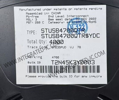 STUSB4700QTR Integrierter Schaltkreislauf 400kb/s Stand-Alone USB PD Controller QFN-24