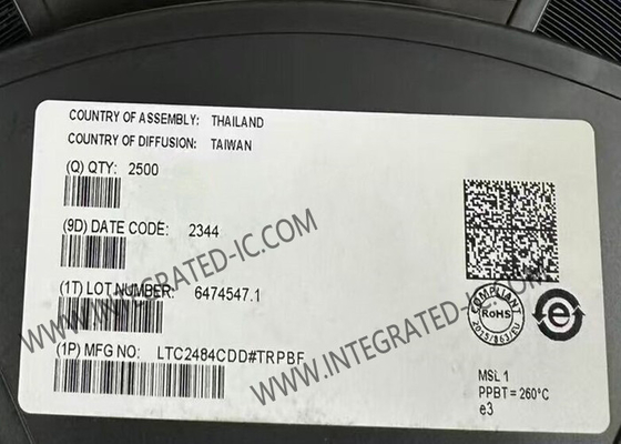 LTC2484CDD-Integrierter Schaltkreislauf-Chip 24-Bit ΔΣ ADC mit einfacher Antriebseingabe-Stromunterbrechung DFN-10