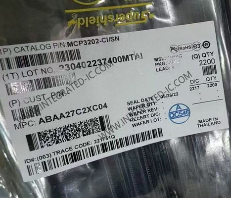 MCP3202-CI/SN Integrierter Schaltkreislauf-Chip 12-Bit 100kSPS Dual Channel Analog-Digital-Wandler