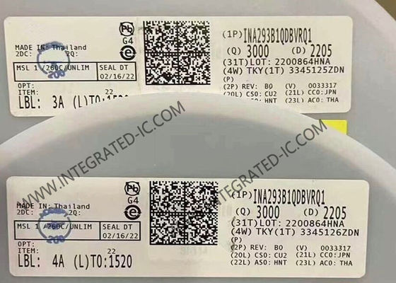 INA293B1QDBVRQ1 Integrierter Schaltkreislauf-Chip 1.3MHz Ultraschnelle Stromempfindung Verstärker