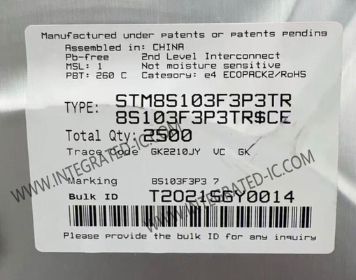 STM8S103F3P3TR Mikrocontroller MCU 16MHz 8-Bit Mikrocontroller IC TSSOP-20 eingebettete MCU