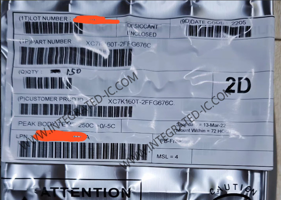 Feldprogrammierbare Gatteranordnung XC7K160T-2FFG676C 676BBGA	Integrierter IC-Oberflächenberg