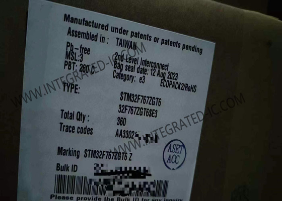 Einkerniger Mikroregler IC der integrierten Schaltung 1MB des Chip-STM32F767ZGT6 32BIT