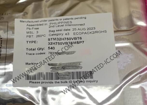 100-LQFP Paket STM32H750VBT6 128KB grelle ARM 1MB Mikroregler-MCU