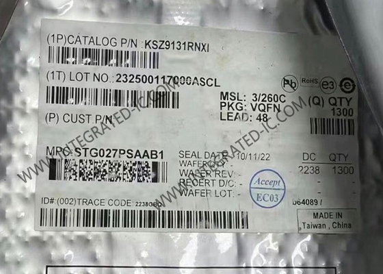 Paket-Oberflächen-Berg des IC-Chip-KSZ9131RNXI Gigabit Ethernet Transceiver-48-QFN