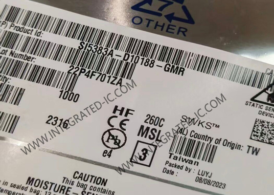 SI5383A-D10188-GMR Integrierter Schaltkreislauf Chip 750 MHz Netzwerk-Synchronisator Uhren LGA56