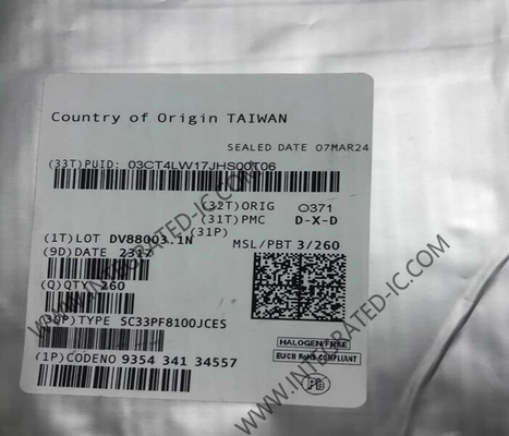 SC33PF8100JCES Integrierter Schaltkreislauf Chip 12-Kanal-Strommanagement-IC für Hochleistungs-Anwendungen