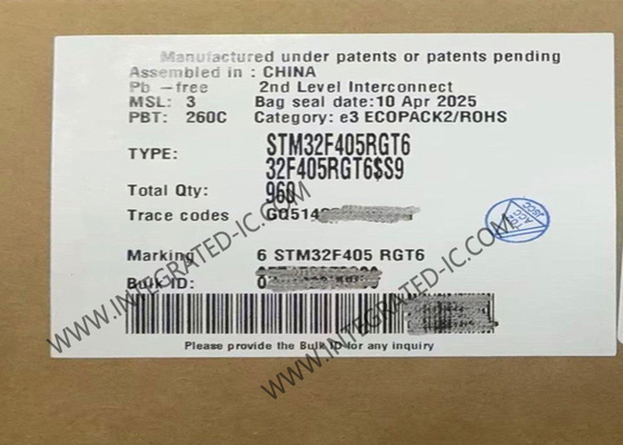 ARM M4 STM32F405RGT6 MCU einkernige 168MHz 32-Bit-Mikroregler IC 64-LQFP
