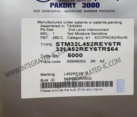Mikroregler IC 32Bit einkerniges 64-UFBGA des Mikroregler-MCU STM32L452REY6TR