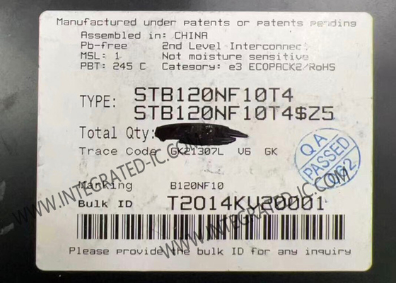 STB120NF10T4 Integrierter Schaltkreislauf 100V 110A StripFET II Leistungs-MOSFET-Transistoren