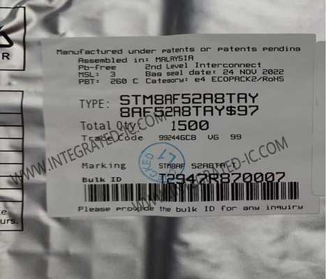STM8AF52A8TAY Mikrocontroller MCU 8Bit Mikrocontroller 24MHz Automotive 8Bit MCU