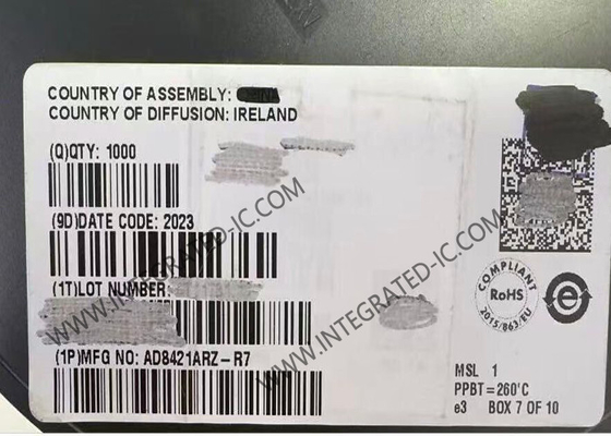 AD8421ARZ Integrierter Schaltkreis Chip 10MHz Leistungsarme Instrumentenverstärker SOIC8
