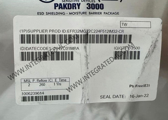 Wireless Communication Module EFR32MG22C224F512IM32-C 106,7 dBm HF-Empfänger IC 32-VFQFN