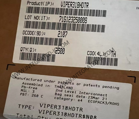 VIPER318HDTR Integrierter Schaltkreislauf Chip Energieeinsparende Offline-Hochspannungsumrichter 16-SOIC