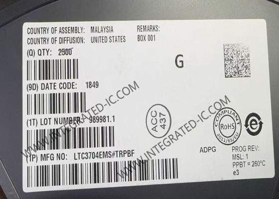 LTC3704EMS Integrierter Schaltkreislauf Chip Positiv bis Negativ Gleichstrom-Gleichstrom-Steuerung MSOP10