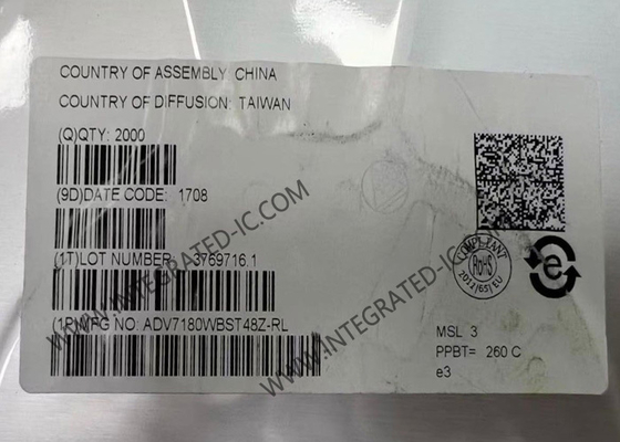 ADV7180WBST48Z Integrierter Schaltkreis-Chip 10-Bit SDTV-Video-Decoder LQFP48 IC-Chips