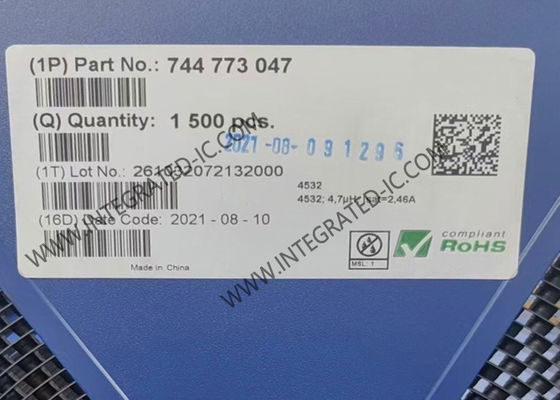 744773047 Integrierter Schaltkreislauf Chip 4,7μH Leistungsinduktoren 1,82A Wirewound Induktor