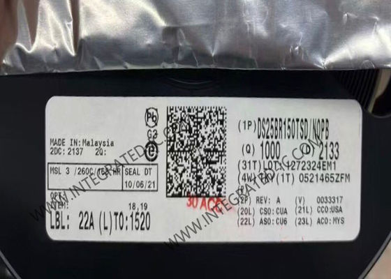 DS25BR150TSD Integrierter Schaltkreis Chip Einzelkanal 3,125 Gbps LVDS Puffer WSON-8