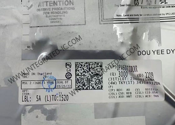 OPA607IDCKR Integrierter Schaltkreislauf Chip 50MHz Low-Power CMOS Betriebsverstärker für kostensensitive Systeme