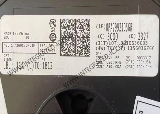 OPA2992IDSGR Integrierter Schaltkreislauf Chip Geräuscharme Betriebsverstärker 40V Op Amp Chip
