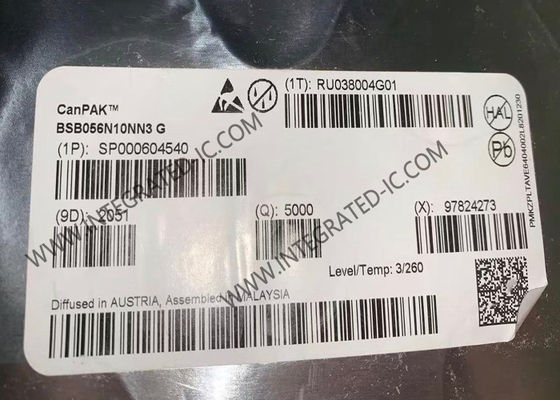 BSB056N10NN3G Integrierter Schaltkreis-Chip 100V 9A N-Kanal Leistungs-MOSFET Transistoren