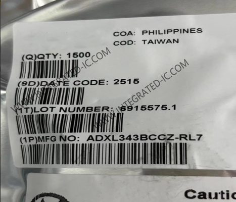 ADXL343BCCZ Sensor IC 3-Achsen-Digitalbeschleuniger LGA-14 Digitales MEMS-Beschleuniger