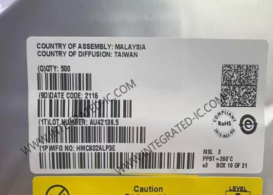 HMC802ALP3E integrierter Schaltkreislauf Chip GaAs MMIC 1-Bit digitaler Positivsteuerungsdämpfer