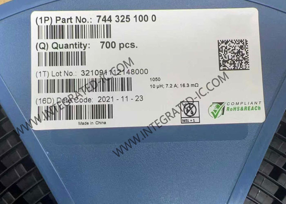 7443251000 Integrierter Schaltkreislauf Chip 7.2A 16.3mΩ 10 μH Schirm-Wirewound-Induktor