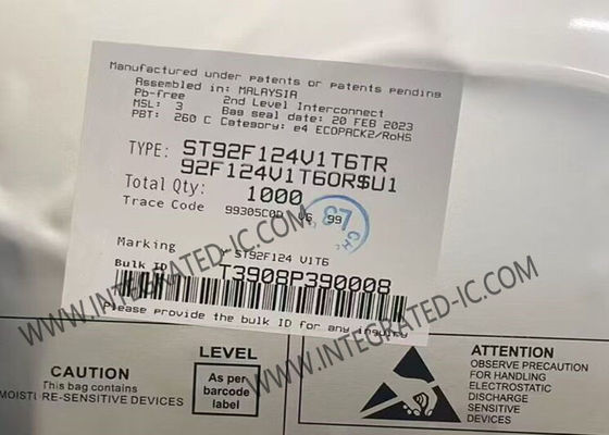 ST92F124V1T6 Mikrocontroller MCU 8-Bit 24MHz Einzelspannungs-Flash-MCU im LQFP100-Gehäuse