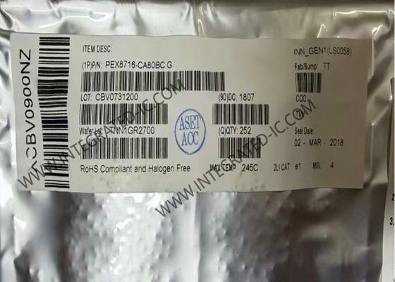 PEX8716-CA80BCG Ethernet-IC 16-Lane 4-PortPCI Express Gen 3 Switch IC