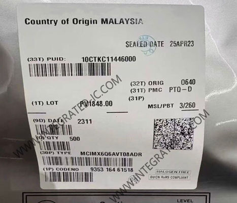 MCIMX6Q6AVT08ADR Mikrocontroller MCU i.MX6Q Quad-Core 32-Bit 852MHz ARM Cortex-A9 Mikroprozessor mit 1 GHz Geschwindigkeit