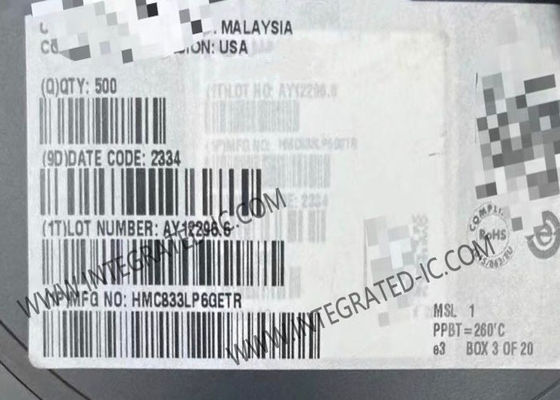 HMC833LP6GETR Integrierter Schaltkreis Chip PLL mit 25 MHz bis 6 GHz Bereich, 100 MHz Phasendetektorrate und 40-Pin 6x6 mm SMT-Gehäuse