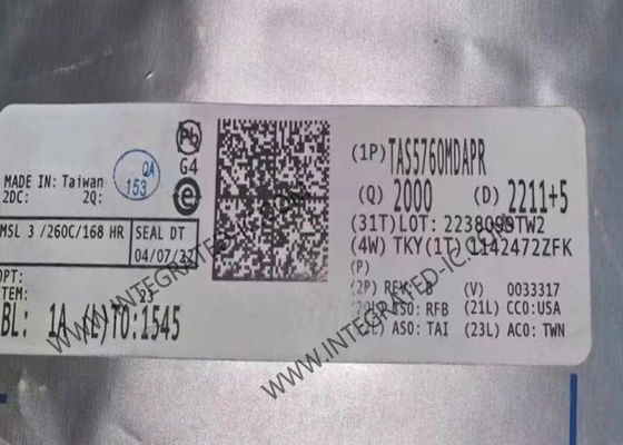 TAS5760MDAPR Integrierter Schaltkreis Chip Klasse-D-Verstärker mit 55,2 W Ausgangsleistung, 0,03 % THD plus Rauschen und 4 Ohm Lastimpedanz