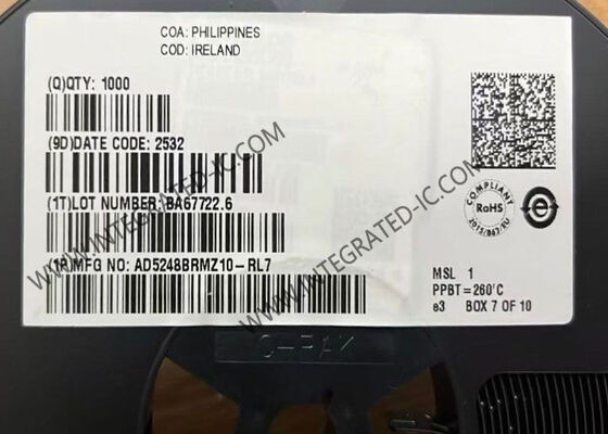 AD5248BRMZ10 256-Positionen 10 kOhms I2C-kompatibles digitales Potentiometer IC MSOP10-Gehäuse