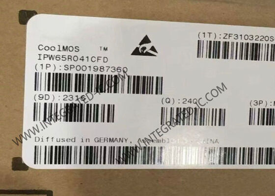 IPW65R041CFD Integrierter Schaltkreislauf Chip 650V CoolMOSTM N-Kanal Power MOSFET Transistor mit 68,5A kontinuierlichem Abflussstrom und 37mOhms Abflusswiderstand