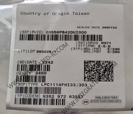 LPC1114FHI33 32-Bit ARM Cortex-M0 Mikrocontroller MCU mit 50 MHz Geschwindigkeit und 32 KB Flash-Speicher