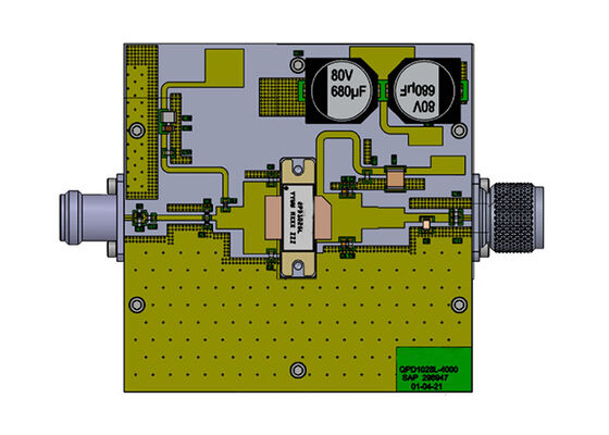 QPD1028LEVB7 Eingebettete Lösungen 750W 65V GaN RF Eingabe-matched Transistoren Evaluation Board