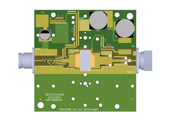 QPD1016EVB01 Eingebettete Lösungen 500 Watt vorgepasst Diskreter GaN-RF-Transistor Bewertungsbrett