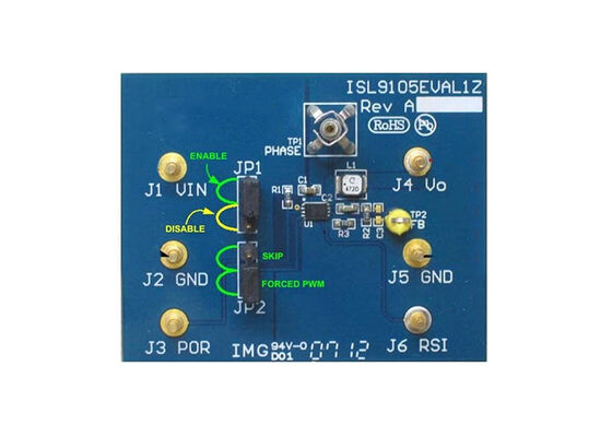 ISL9105EVAL1Z Eingebettete Lösungen 600mA 1,6MHz Synchroner Buck-Regulator-Evaluierungsausschuss